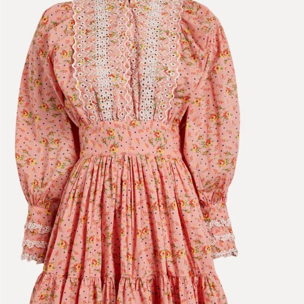 byTiMo Embroidered Eyelet Long Sleeve Minidress